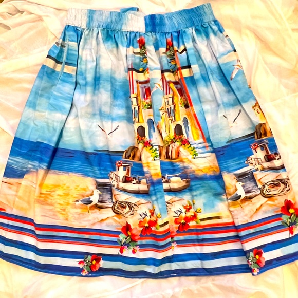 Truly 4 You Beach Print Skirt - Picture 3 of 5